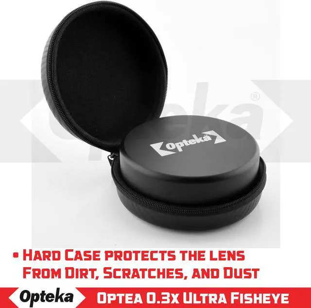 Alt view image 4 of 8 - Opteka Titanium Series 0.3X HD Ultra Wide Fisheye Lens for Canon, Sony Camcorders with 58mm Threads