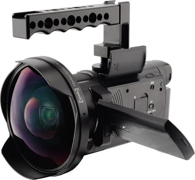 Alt view image 6 of 8 - Opteka Titanium Series 0.3X HD Ultra Wide Fisheye Lens for Canon, Sony Camcorders with 58mm Threads