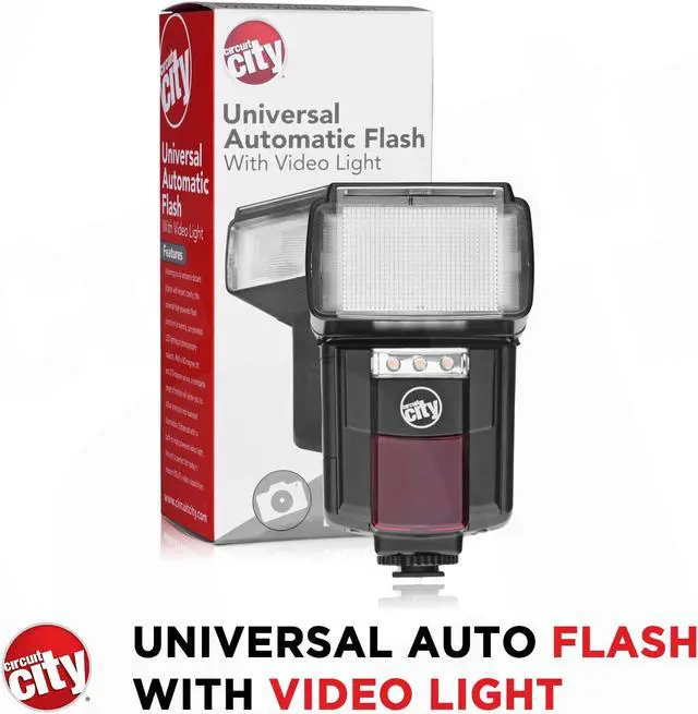 Alt view image 6 of 8 - Circuit City CC-125 Automatic Universal Flash with Built-in LED Video Light for Canon EOS DSLR Cameras Bundle with Opteka SB-1 Universal Studio Soft Box Flash Diffuser and Accessories (4 Items)
