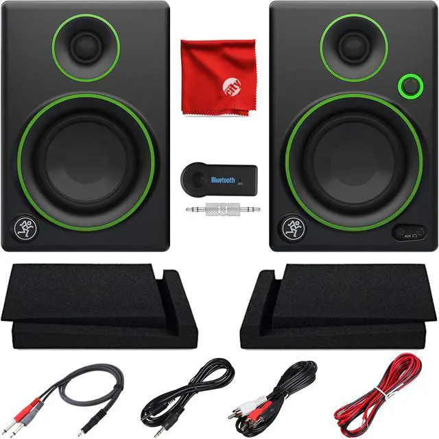 Main image of Mackie CR3-X 3-Inch Creative Reference Multimedia Monitors Bundle with Pro Tools First DAW Music Editing Software, Wireless Bluetooth Receiver and Dual 1/4" Stereo to 3.5mm Cable