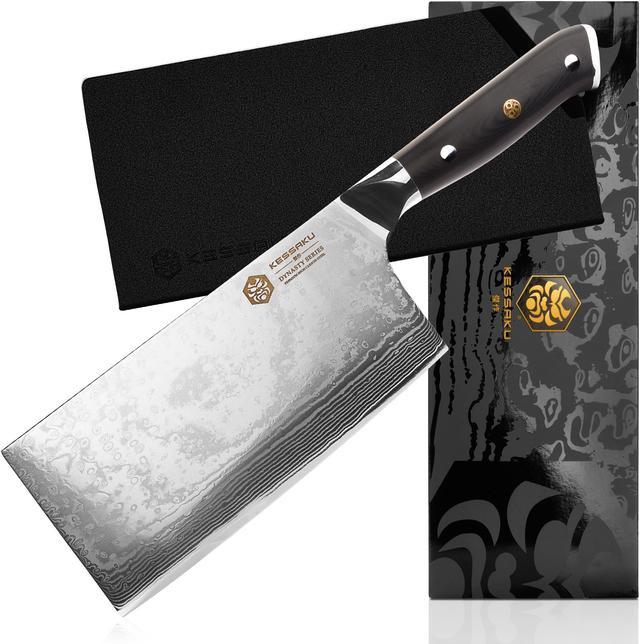 Kessaku 7-Inch Cleaver Butcher Knife - Damascus Dynasty Series