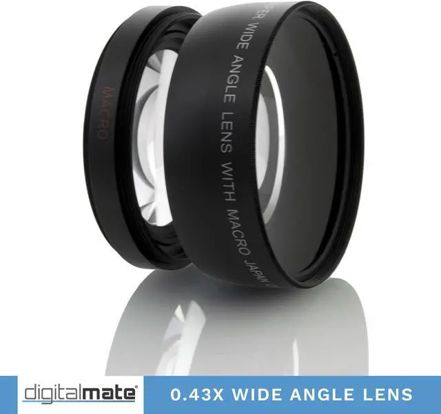 Alt view image 4 of 7 - Digitalmate 58mm 0.43x HD Professional Platinum Series High Speed Auto Focus Deluxe Super Wide Angle Lens With Macro for Canon EOS DSLR Cameras