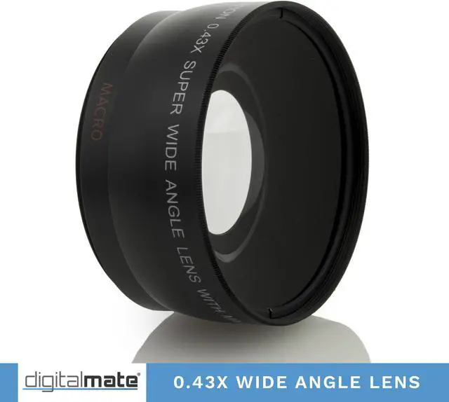 Alt view image 2 of 7 - Digitalmate 58mm 0.43x HD Professional Platinum Series High Speed Auto Focus Deluxe Super Wide Angle Lens With Macro for Canon EOS DSLR Cameras