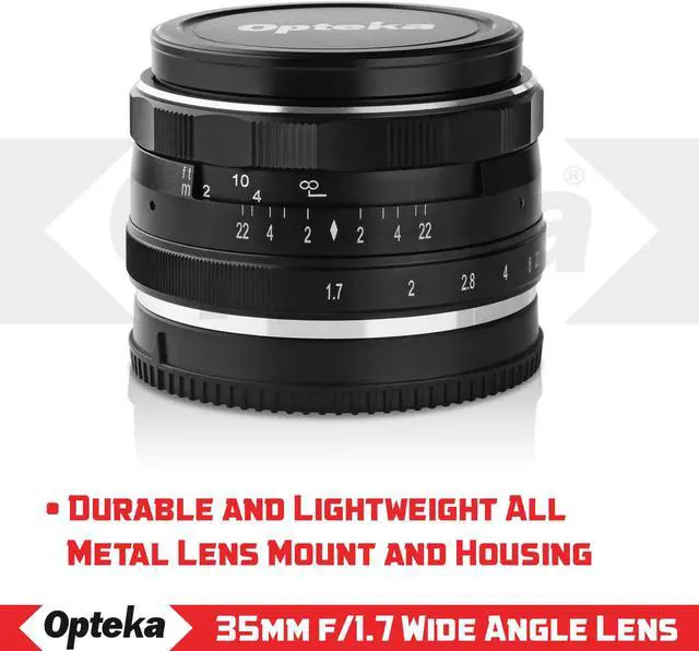 Alt view image 2 of 7 - Opteka 35mm f/1.7 HD MC Manual Focus Prime Lens for Canon EF-M Mount APS-C Digital Cameras
