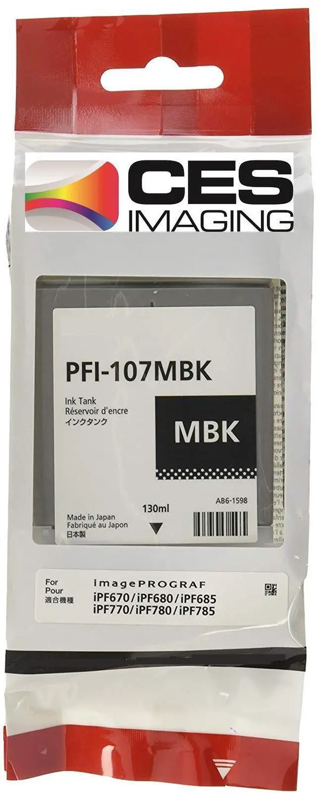 Alt view image 2 of 2 - PFI-107 MBK Ink cartridge for Canon iPF670 iPF680 iPF770 iPF780 Matte Black