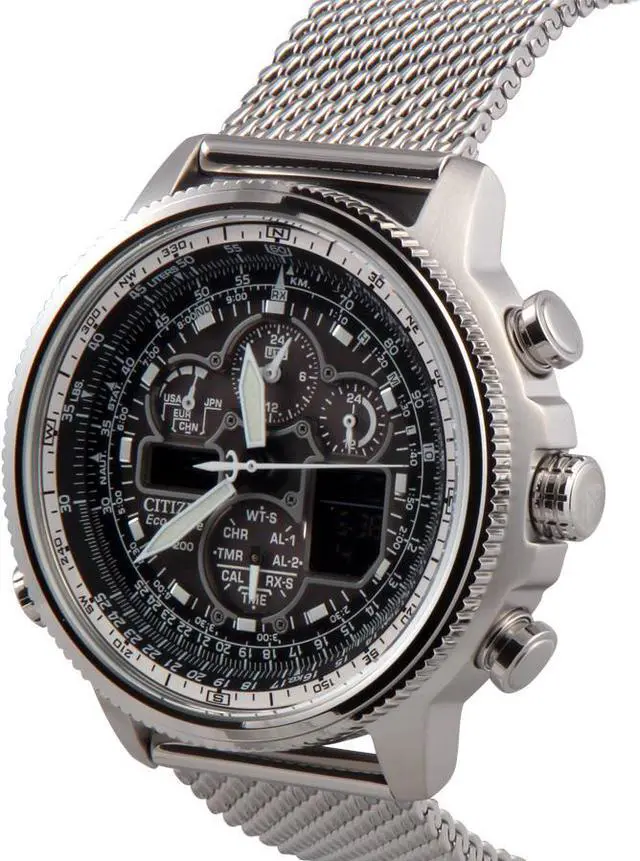 Alt view image 12 of 20 - Citizen Eco-Drive Navihawk A-T Mens Digital Chrono Watch JY8030-83E