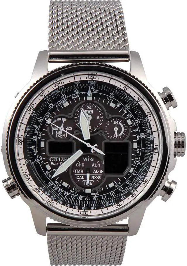 Alt view image 10 of 20 - Citizen Eco-Drive Navihawk A-T Mens Digital Chrono Watch JY8030-83E