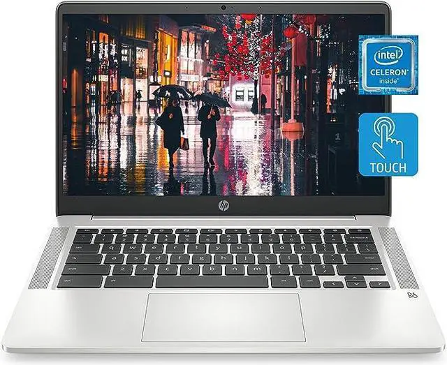 Alt view image 4 of 4 - HP 14a-na0220nr 14" HD Chromebook Intel N4120 1.1GHz 4GB 64GB ChromeOS