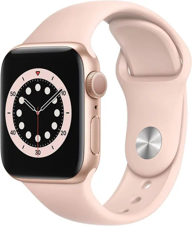 Main image of Apple Watch Gen 6 Series 6 40mm Gold Alum - Pink Sand Sport Band MG123LL/A