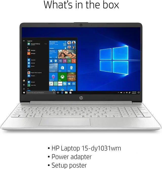 Alt view image 4 of 4 - HP 15-dy1031wm 15.6" HD Laptop Intel Core i3-1005G1 1.2GHz 8GB 256GB W10H