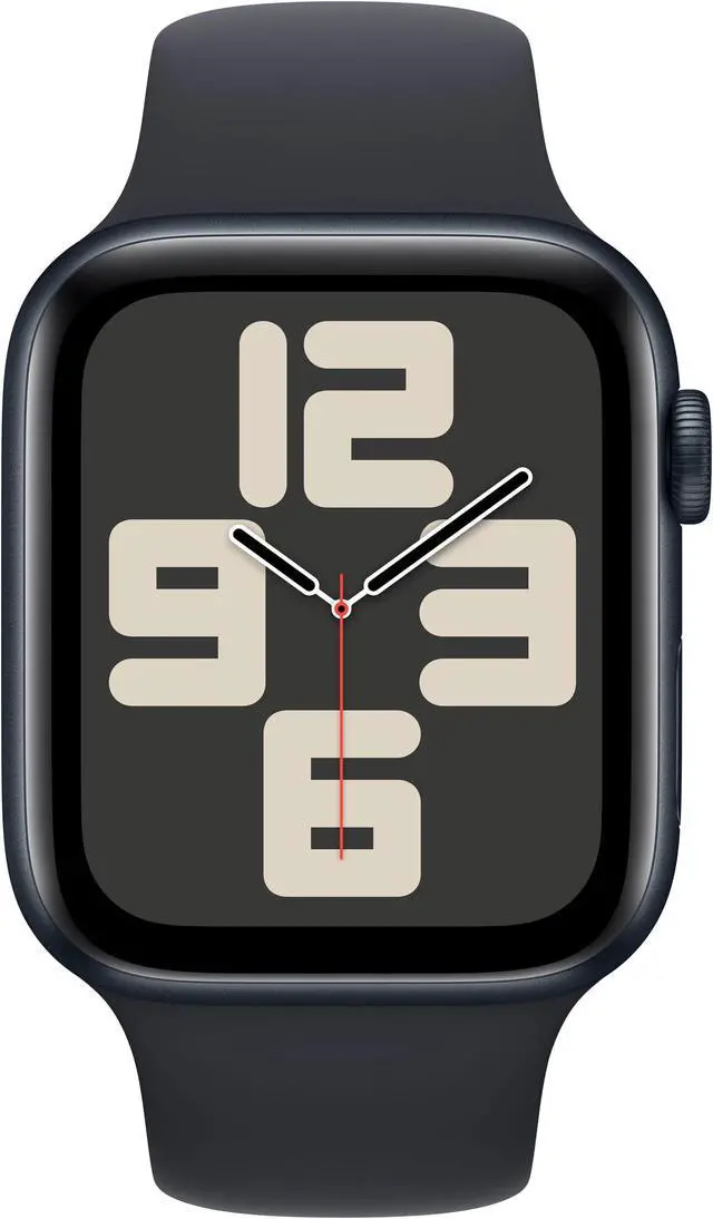 Alt view image 2 of 6 - Apple Watch SE 2 GPS + Cell 44mm Midnight Aluminum Case Midnight Band -M/L