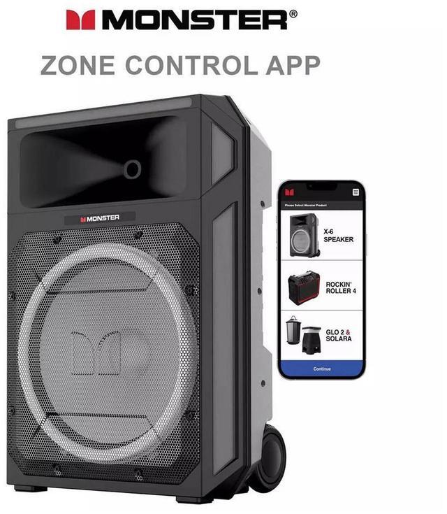 Alt view image 4 of 5 - Monster X6 All-in-One PA Bluetooth 600w Speaker System