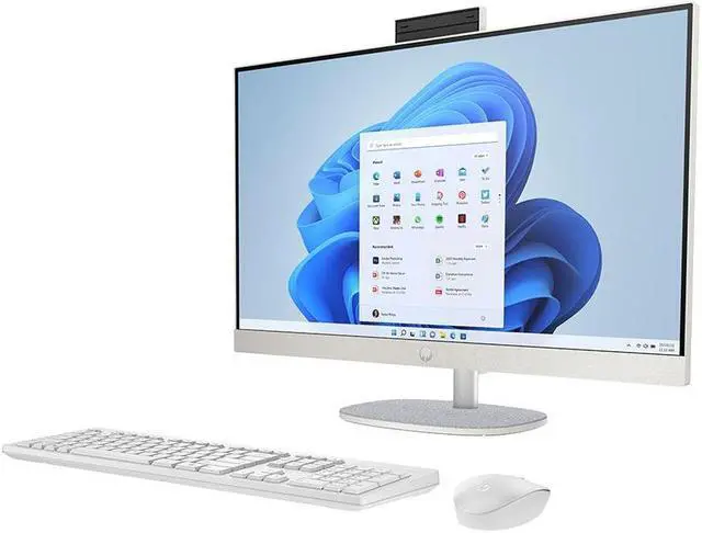 Alt view image 2 of 3 - HP 27-cr1000 27" Touch FHD AIO Intel Ultra 7 155U 16GB DDR5 1TB NVMe W11H White