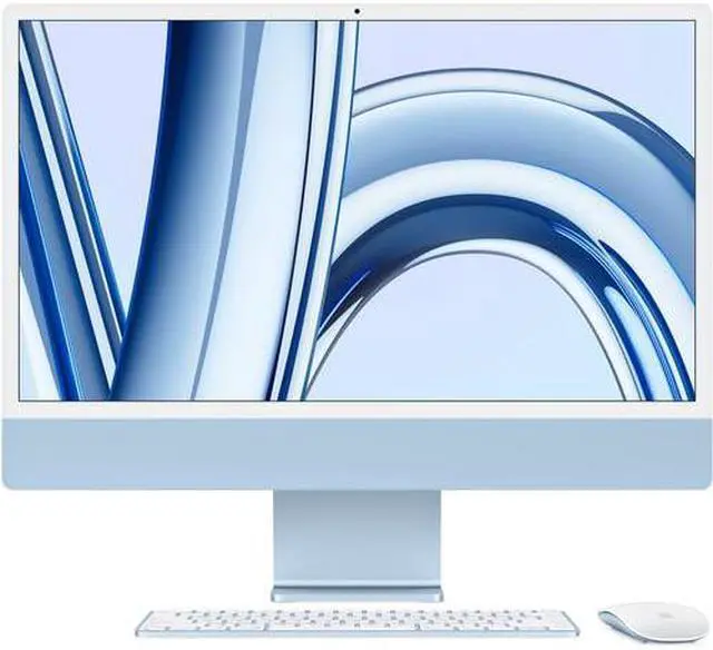Alt view image 2 of 4 - Apple 24" iMac with Apple M3 Chip 8-core CPU 10-core GPU 8GB, 256GB Blue