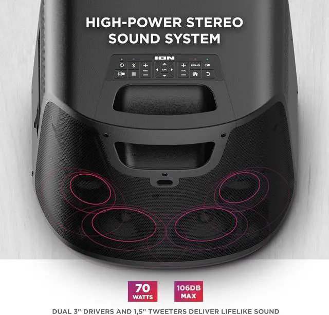 Alt view image 2 of 5 - ION Audio Projector Deluxe HD 720p HD LED BT-enabled