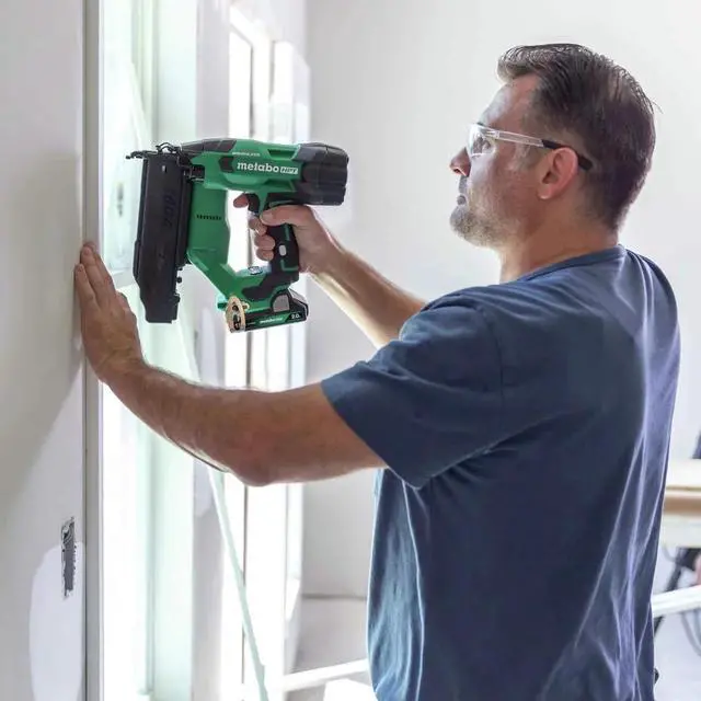 Alt view image 4 of 5 - Metabo HPT 18V MultiVolt Cordless Brad Nailer Kit, 18 Gauge | NT1850DFT