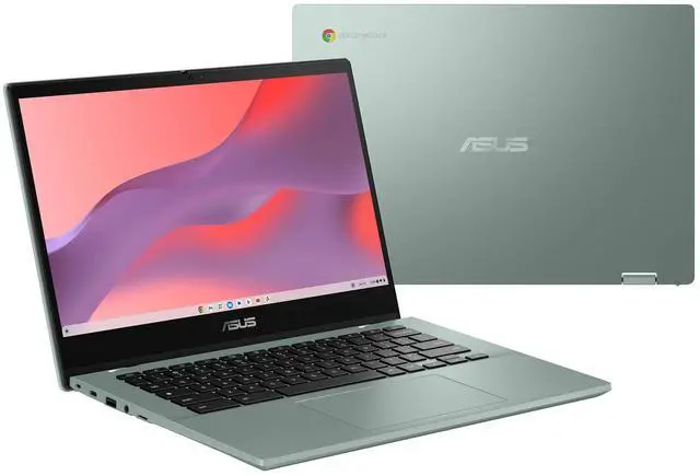 Main image of ASUS Chromebook Flip, 14" FHD Touch, MediaTek Kompanio 520, 4GB RAM, 64GB eMMC, Gray Green, CM1402F