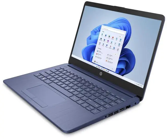 Alt view image 4 of 5 - HP 14-cf2111wm 14" HD Laptop N4120 4GB 64GB W11-Blue w/ION Projector
