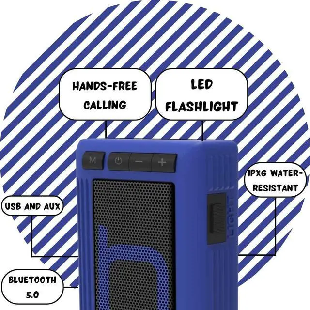 Alt view image 2 of 6 - Bumpboxx Retro Pager Beeper Portable Bluetooth Speaker | Blue