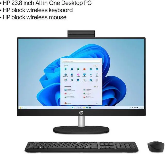 Alt view image 6 of 6 - HP 24-cr00 23.8" FHD All-in-One Desktop AMD Ryzen 3 7320U 8GB, 256GB, W11