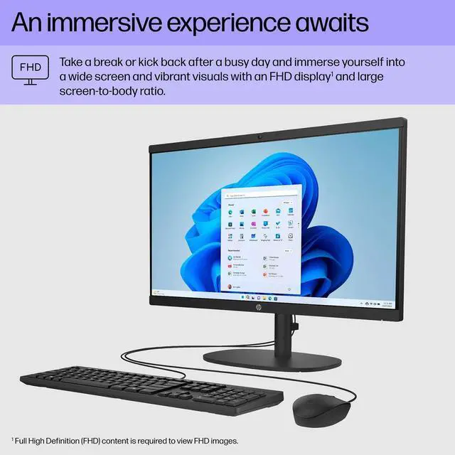 Alt view image 4 of 7 - HP 22-dg00 21.75" AIO Desktop Intel Core i3-N300 8GB 256GB W11H