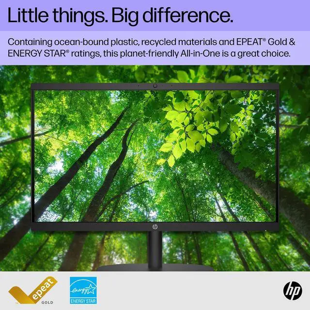 Alt view image 6 of 7 - HP 22-dg00 21.75" AIO Desktop Intel Core i3-N300 8GB 256GB W11H