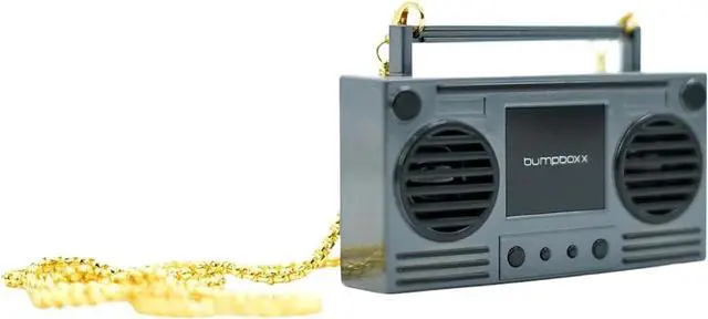 Alt view image 3 of 4 - Microboom Speaker Boombox Bluetooth, Gunmetal Grey