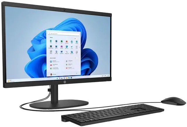 Alt view image 3 of 6 - HP 22-dg 21.45" FHD AIO Intel Processor N200 8GB RAM 125GB SSD W11H, Black