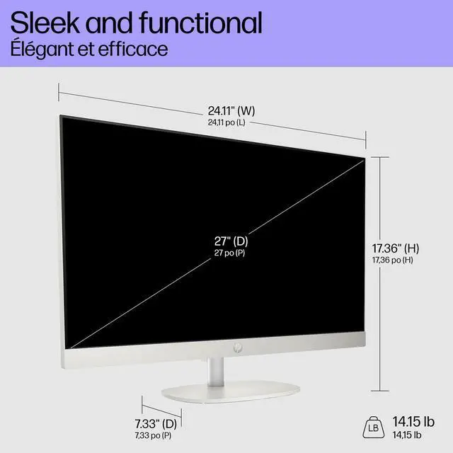 Alt view image 5 of 7 - HP 27-CR00 27" FHD Touch AIO, AMD Ryzen 7 7730U, 16GB, 1TB, W11H, White