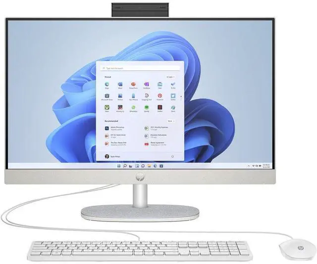 Alt view image 2 of 7 - HP 24-CR 23.8" FHD AIO, Intel Core Ultra 5 125U, 8GB, 512GB SSD W11H, White