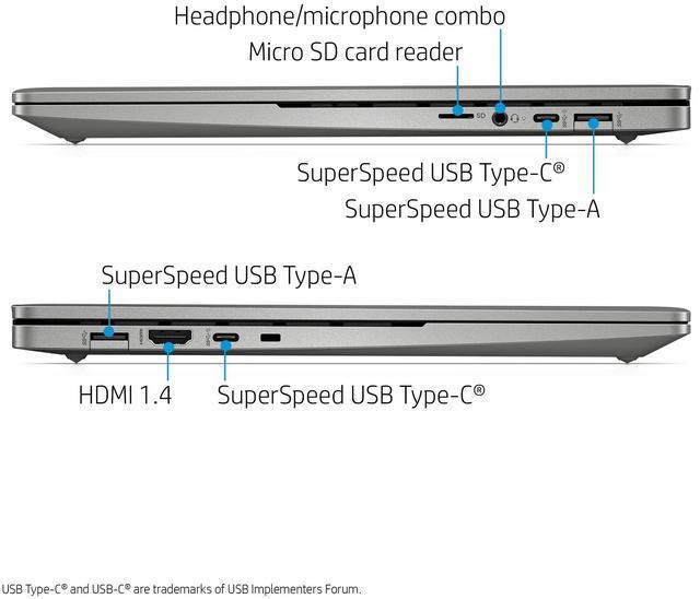 Alt view image 7 of 7 - HP Chromebook 14b-nb 14" HD Laptop Intel Core i3-115G4 4GB RAM 128GB SSD Chrome