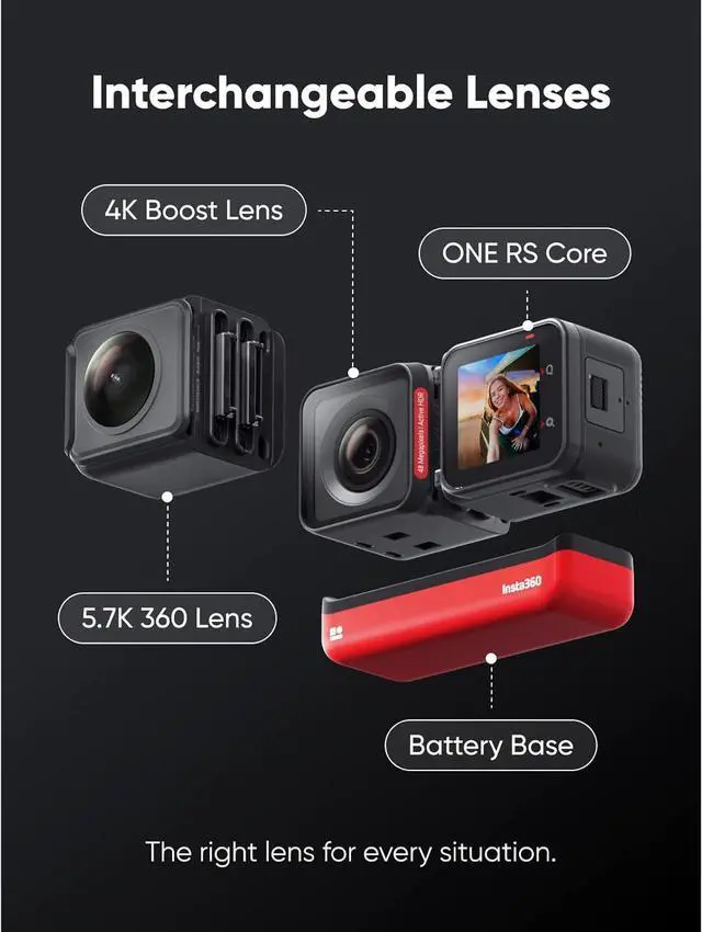 Alt view image 2 of 7 - Insta360 ONE RS Twin Bundle