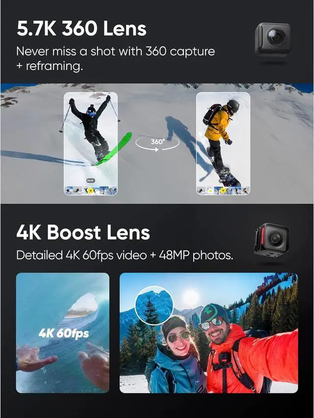 Alt view image 3 of 7 - Insta360 ONE RS Twin Bundle