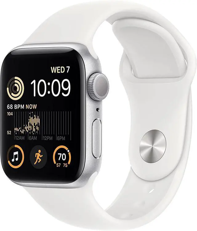 Main image of Apple Watch SE 40mm Silver Alum Case w White Sport Band 2nd Gen MNT93LL/A