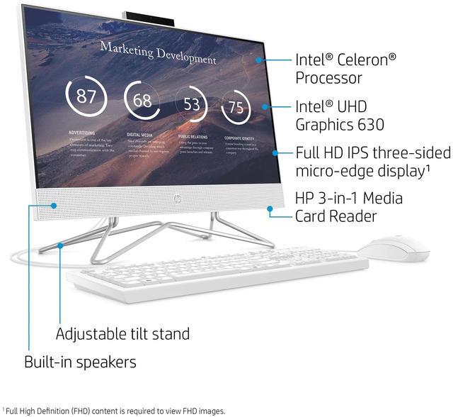 Alt view image 7 of 7 - HP 22-dd0 21.5" FHD AIO Pentium J5040 2.0GHz 8GB 128GB W11 w/ ION Projector