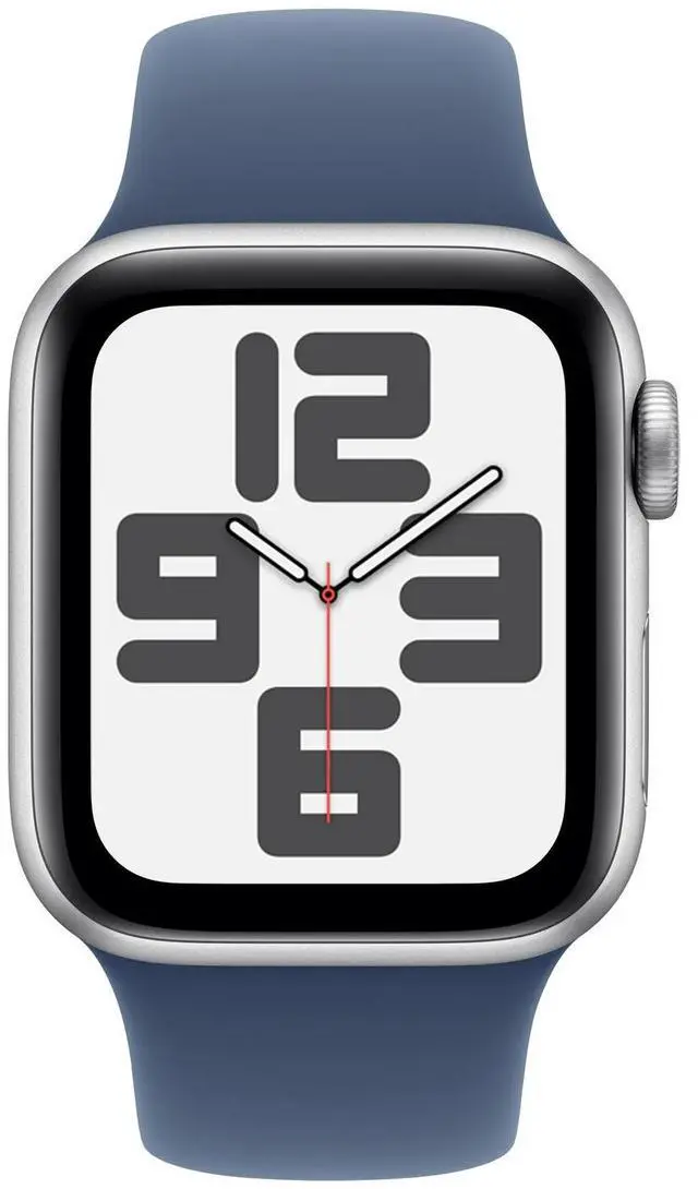 Alt view image 5 of 7 - Apple Watch SE Gen 2 GPS 40mm Silver Aluminum Case Blue Band