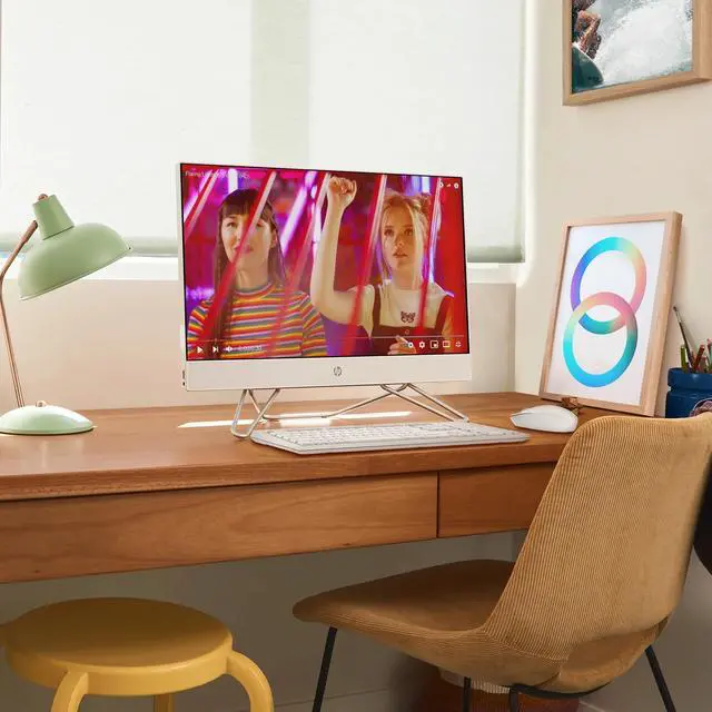Alt view image 6 of 7 - HP 24-cb1023w 23.8" FHD Touch All-in-One PC Intel i3-1215U 8GB 256GB W11H