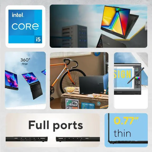 Alt view image 2 of 7 - ASUS Vivobook S 16 Flip 16" WUXGA 2-in-1 Laptop Intel Core i5 8GB 512GB Win11H