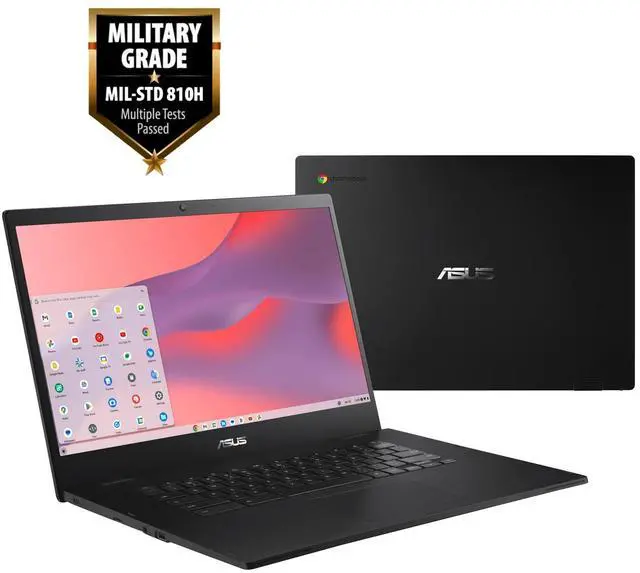 Alt view image 2 of 7 - ASUS Chromebook CX1 15.6" FHD Laptop Intel Celeron N4500 4GB 128GB ChromeOS