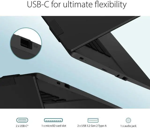 Alt view image 5 of 7 - ASUS Chromebook CX1 15.6" FHD Laptop Intel Celeron N4500 4GB 128GB ChromeOS