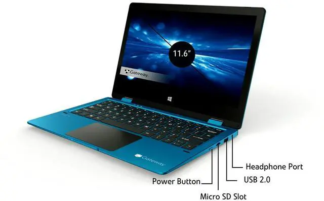 Alt view image 2 of 7 - Gateway GWTC116 11.6" HD 2-in-1 Laptop, N4020, 4GB, 64GB, Windows 11 Home