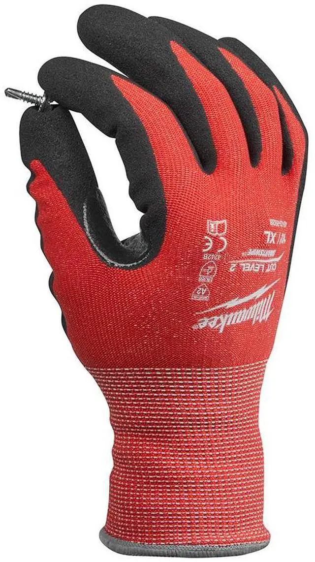 Alt view image 3 of 5 - Milwaukee 12 Pair Cut Level 2 Nitrile Dipped Gloves - Small - 12pk