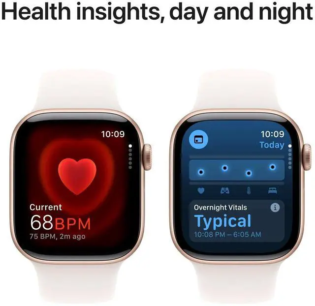 Alt view image 3 of 4 - Apple Watch Series 10 GPS, 46mm - Rose Gold Alum Case Light Blush Band, M/L