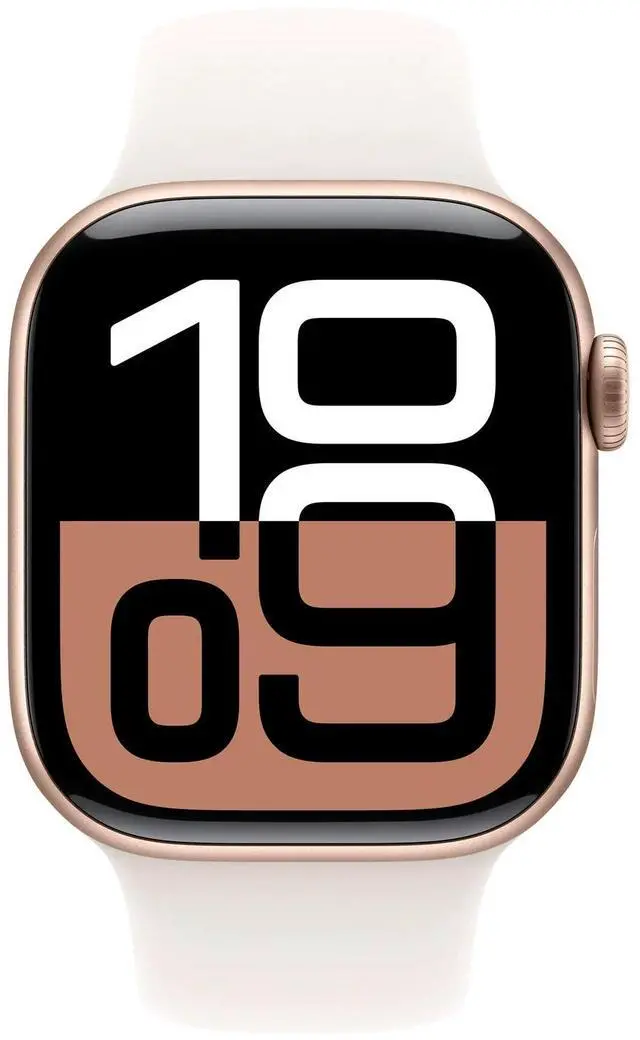 Alt view image 2 of 4 - Apple Watch Series 10 GPS, 46mm - Rose Gold Alum Case Light Blush Band, M/L