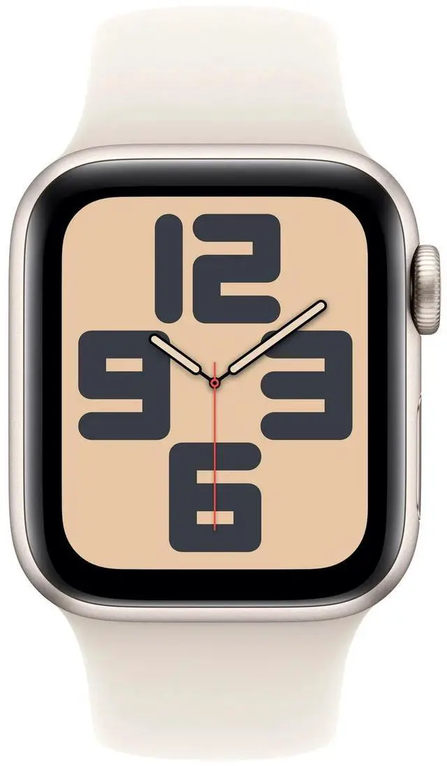 Alt view image 2 of 5 - Apple Watch SE 2nd Gen GPS + Cell, 40mm Starlight Case Starlight Band S/M