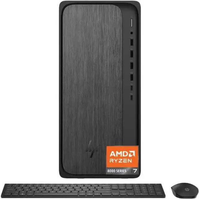 Alt view image 5 of 5 - HP OmniDesk Desktop PC, AMD Ryzen 7 8700G, 16GB, 1TB, W11, Gray, M02-0085m