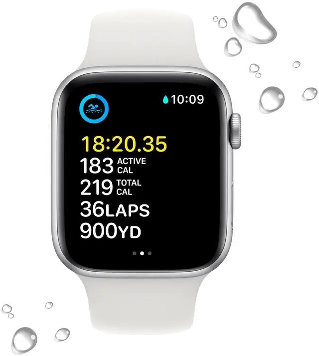Alt view image 4 of 7 - Apple Watch SE 2nd Gen 44mm Smartwatch with GPS + Cellular, Silver