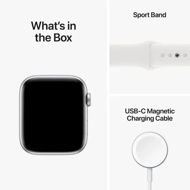 Alt view image 5 of 7 - Apple Watch SE 2nd Gen 44mm Smartwatch with GPS + Cellular, Silver