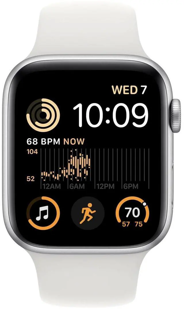 Alt view image 7 of 7 - Apple Watch SE 2nd Gen 44mm Smartwatch with GPS + Cellular, Silver