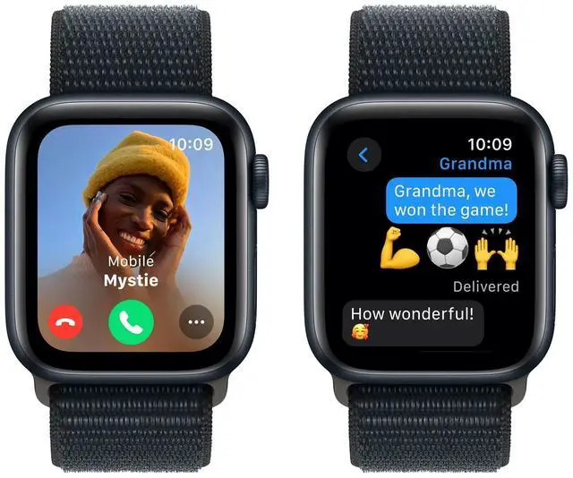 Alt view image 4 of 7 - Apple Watch SE 2nd Gen 40mm Smartwatch with GPS, Midnight